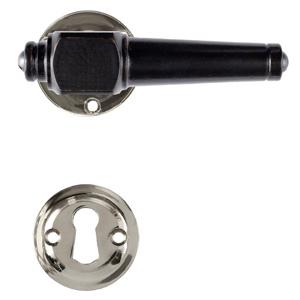 Door handle Svanemølle 671 w/wooden screws (1770T) Black Nine