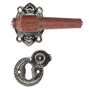 Door handle Svanemølle 671 w/wooden screws (1670T) BUB Ni