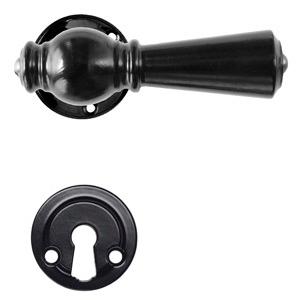 Door handle Østerbro 670, New doors, Black lacquered, Black