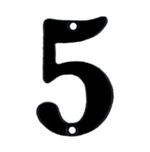 House number 565 5 Black 78 mm