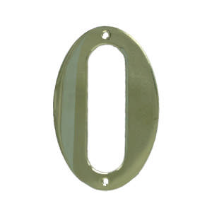 Hausnummer 572 0, Messing, poliert, unlackiert, 140 mm