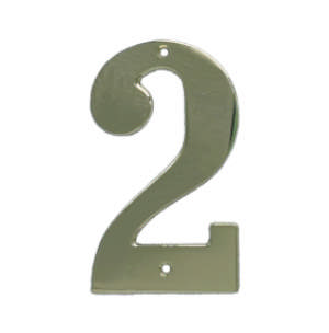 Hausnummer 572 2 Messing Poliert Ohne Lack 140 mm