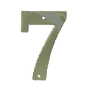 Hausnummer 572 7 Messing poliert unlackiert 140 mm