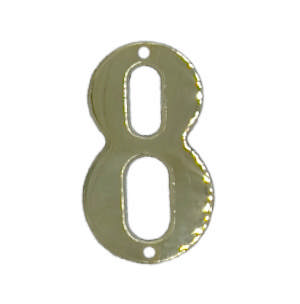 Hausnummer 572 8 Messing poliert unlackiert 140 mm