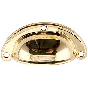 Merchant handle Brass Polished with lacquer 80 mm