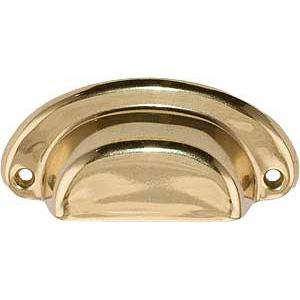 Merchant handle Brass Polished with lacquer 75 mm