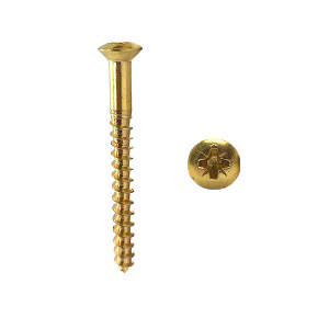 Brass screw DIN 7995 Pan head cross M 2.5x25mm