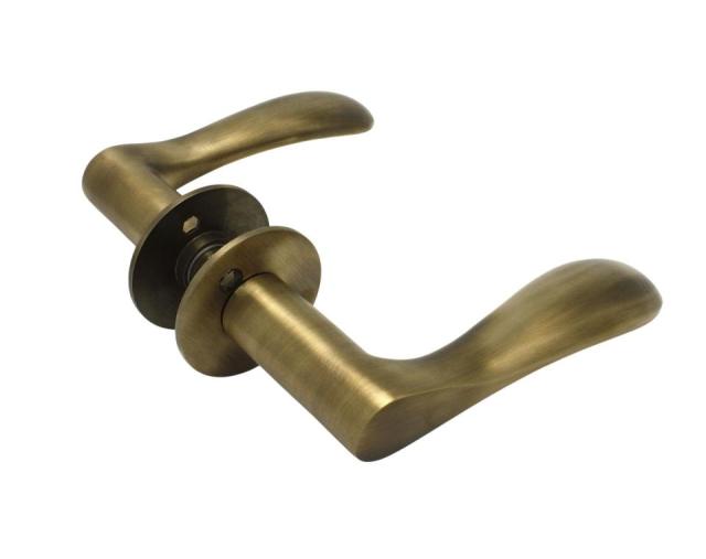 Door handle Bellevue for front door, 125 mm - Antique Brass