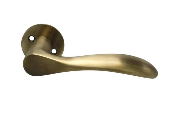 Door handle Bellevue for front door, 125 mm - Antique Brass
