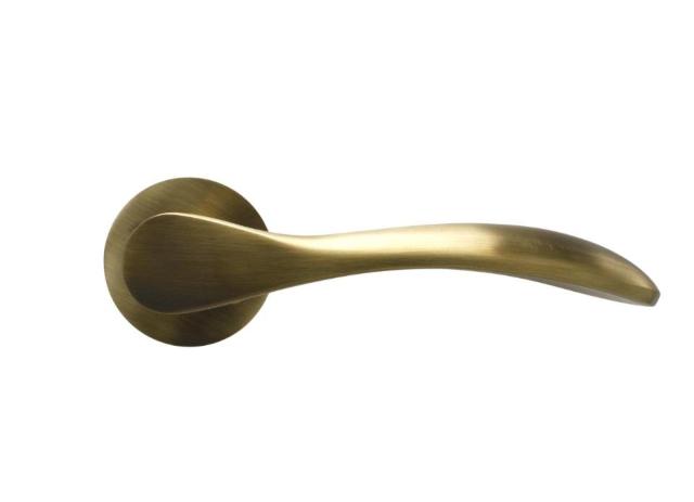 Door handle Bellevue for front door, 125 mm - Antique Brass