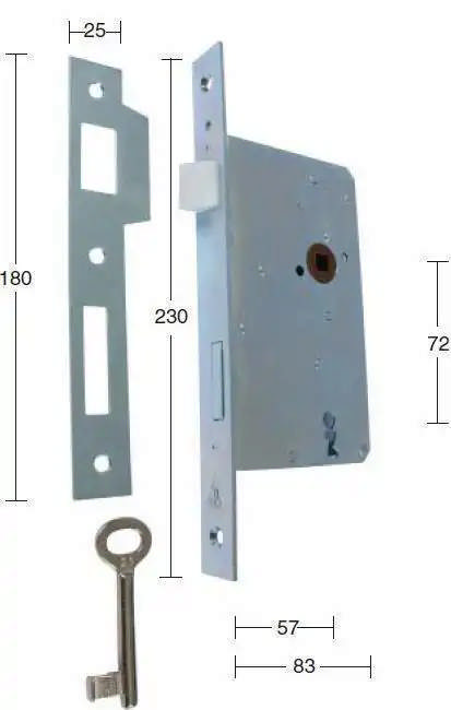 Danziger Lock elektroverzinkt links