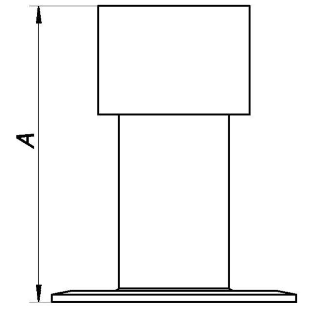 PN DOOR STOPPER 50MM W/FOOT Ø22MM STAINLESS