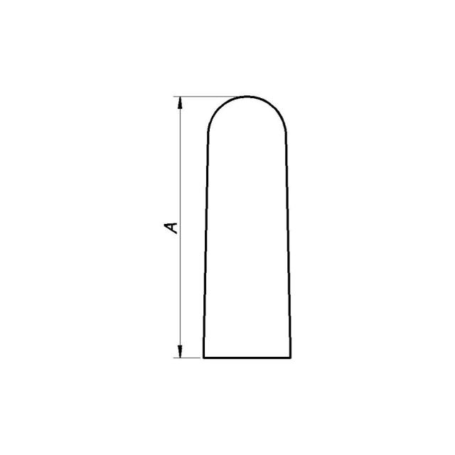 PN DOOR STOPPER 73MM WHITE PLASTIC