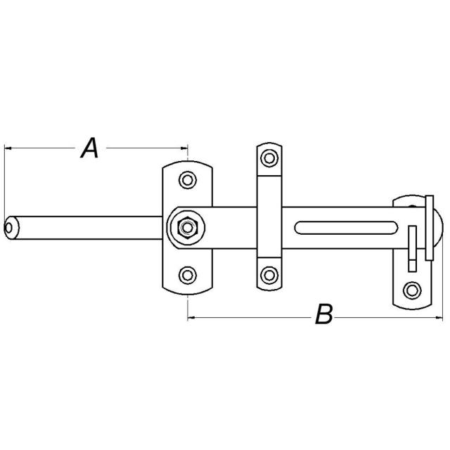 PN BARN DOOR HANDLE 26-50MM HOT FORGED