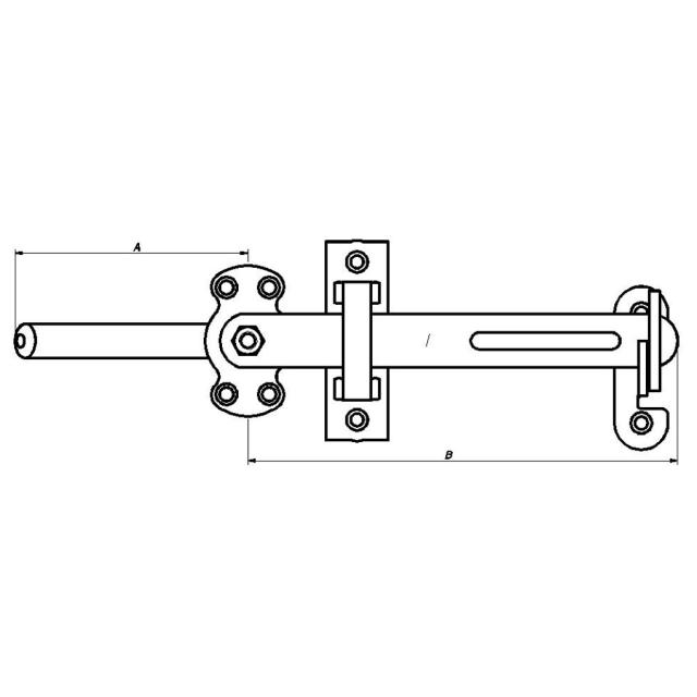 PN BARN DOOR HANDLE 19-50MM HOT FORGED