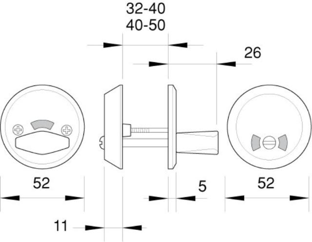Ruko scanflex toilet fitting 265 32-40mm.