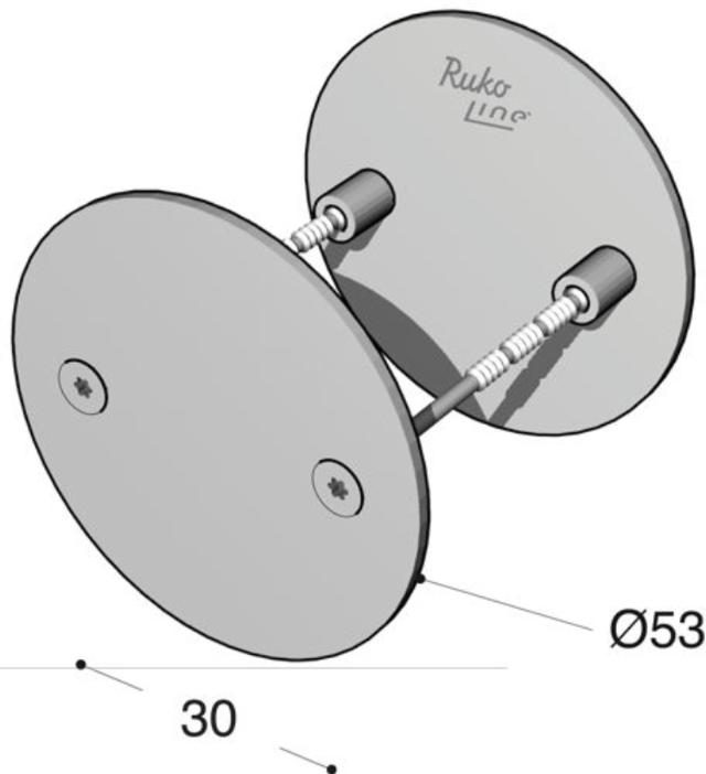 Ruko-Line Blindrosette, Set, innen und außen CC30, M4-Schrauben