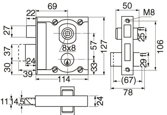 Ruko Gittertorschloss 5908 h