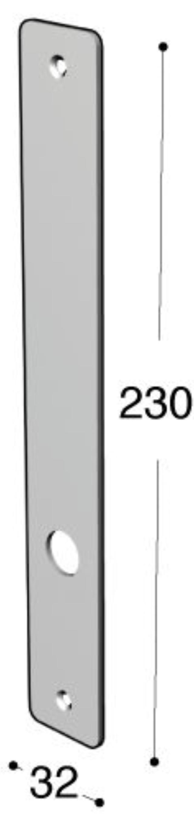 Ruko-Line narrow profile long panel in, blind/handle cc105mm