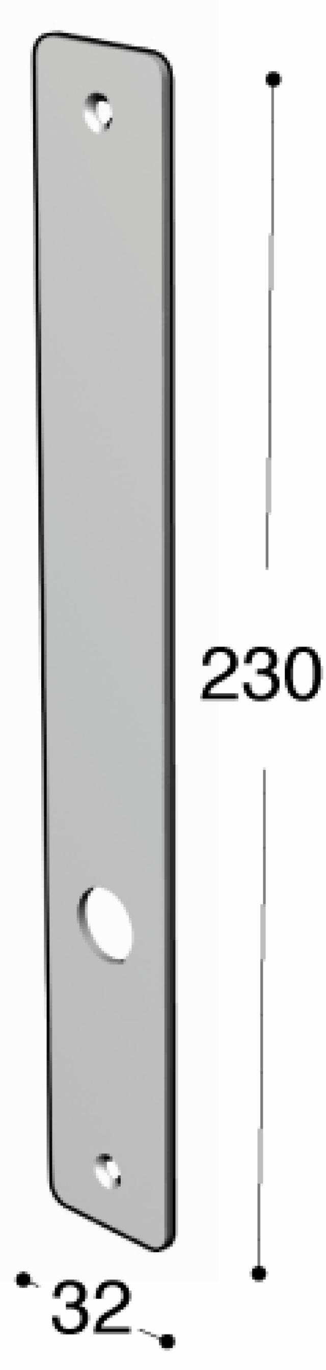 Ruko-Line narrow profile long panel in, blind/handle cc105mm