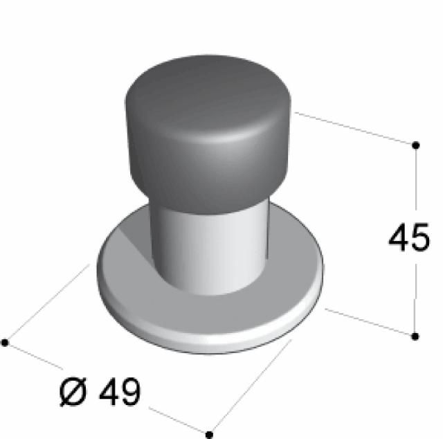 Ruko-Line Deurstop vloer 45mm