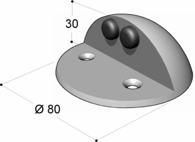 Ruko-Line Dörrstoppgolv, sköldpadda Ø80x30mm.