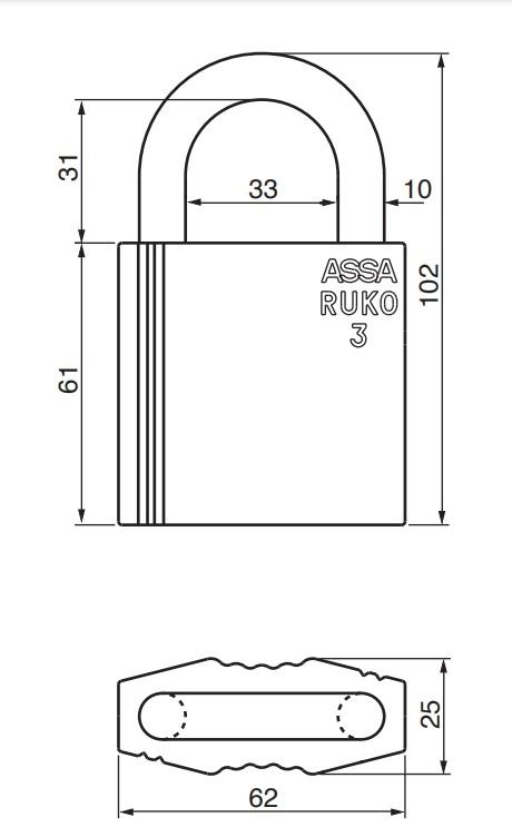 Ruko hangslot RB3641