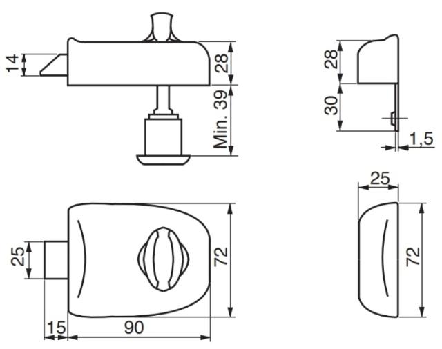 Ruko box lock RB1601 IND Mess