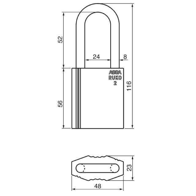 Lock TS2643 KL 2 w/forl bracket