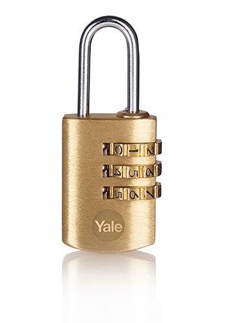 Yale hangslot met code 22 mm, messing 924934