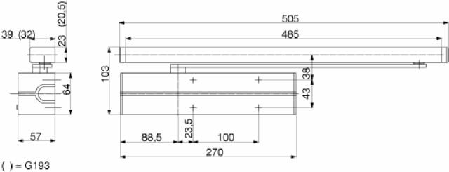 Abloy Türschließer DC700 mit Gleitschiene G195, Schwarz (2018)