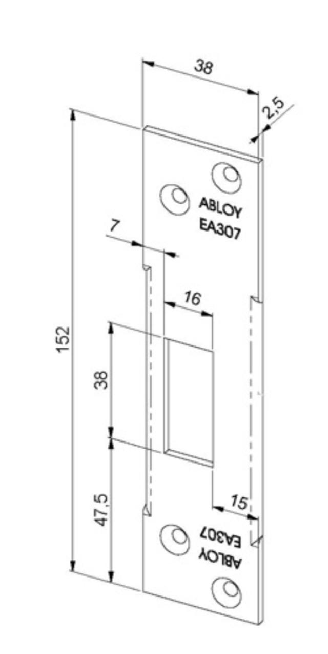 Abloy Endansicht EA307 (948113)