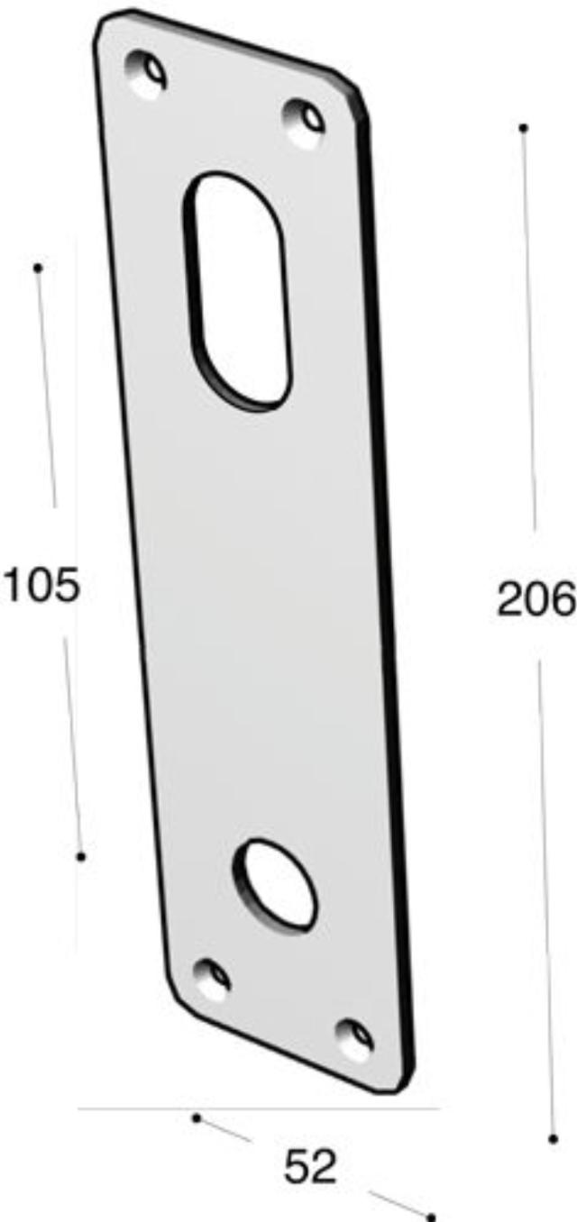 Ruko-Line Long sign 52mm - door handle hole at the bottom of the cylinder