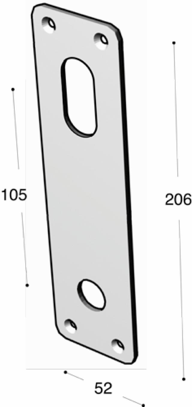 Ruko-Line Long sign 52mm - door handle hole at the bottom of the cylinder