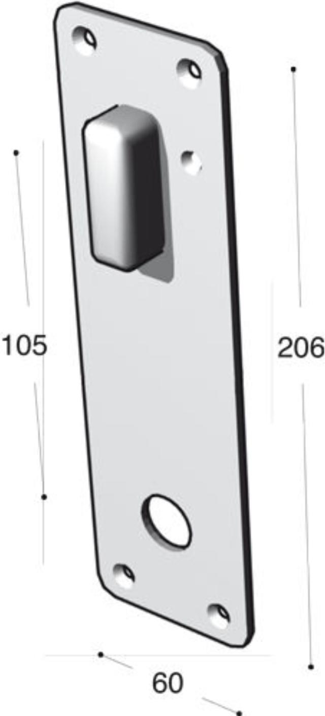 Ruko-Line Långskylt 60mm - m/ twister m/ cylinderringfäste.