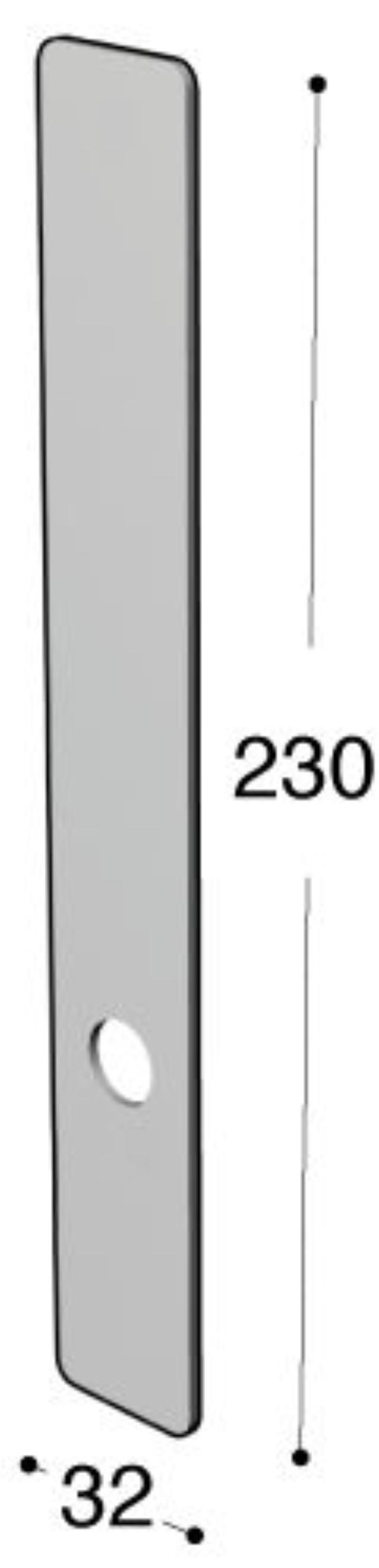 Ruko-Line smalprofil lång panel utv., handtag/persienn cc115mm