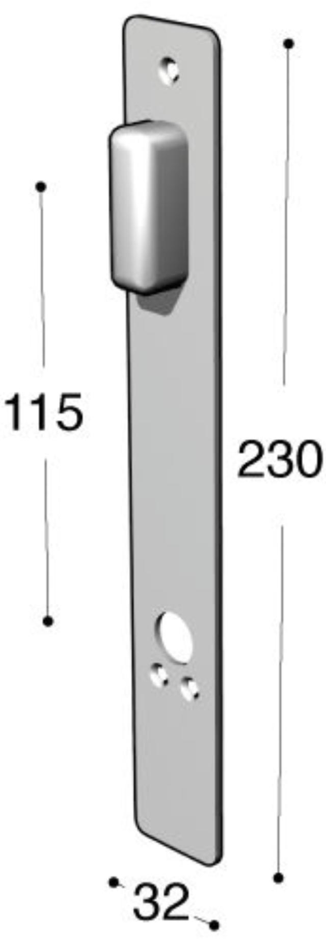 Ruko-Line schmales Profil, langes Schild, Dreh-/Griff, cc115 mm