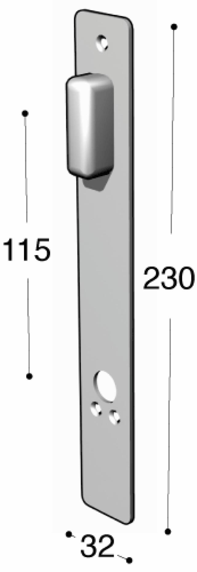 Ruko-Line smal profil lång skylt, vrid/grepp cc115mm