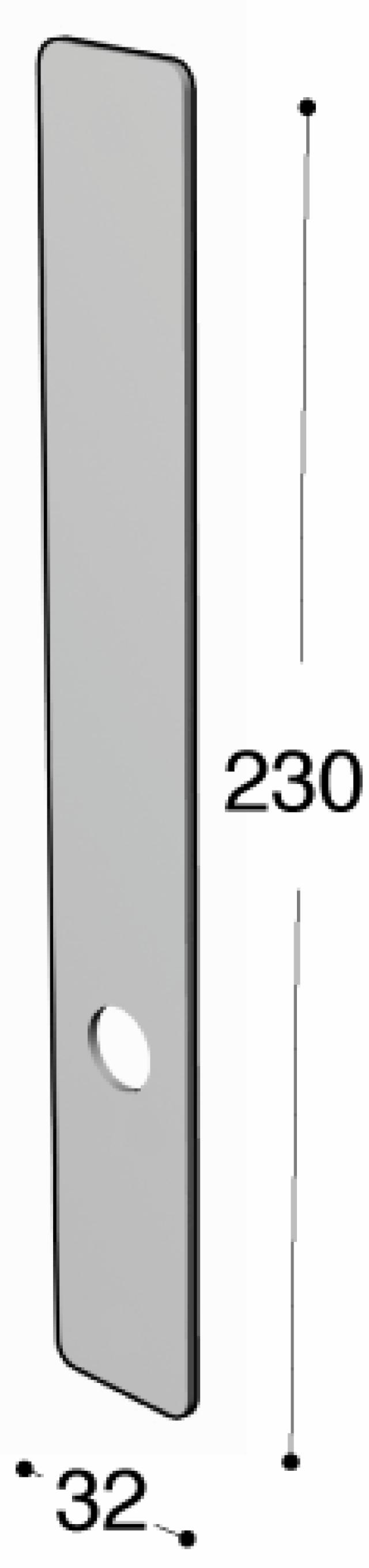 Ruko-Line smal profiel lange plaat ext, jaloezie/handgreep cc105mm