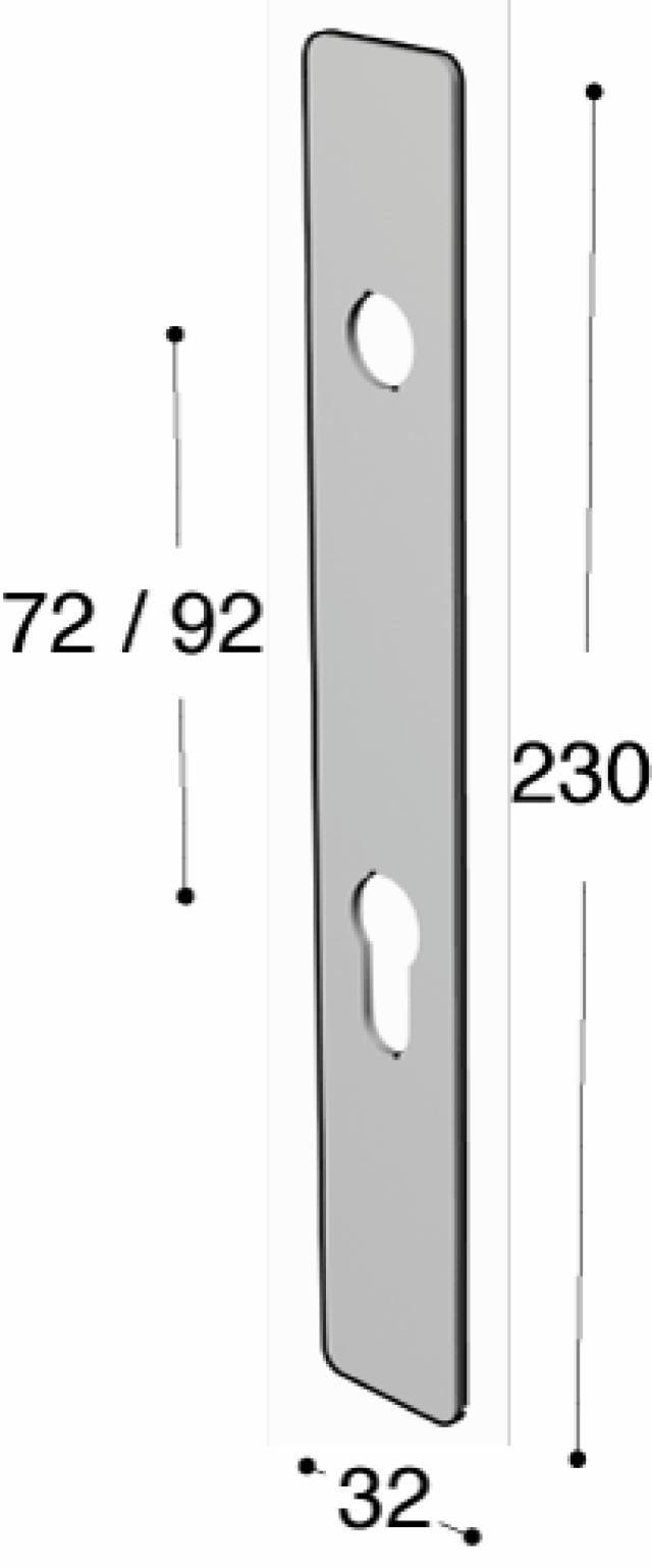 Ruko-Line Smal profiel langbord EVO, verlengd, DIN c: 72mm