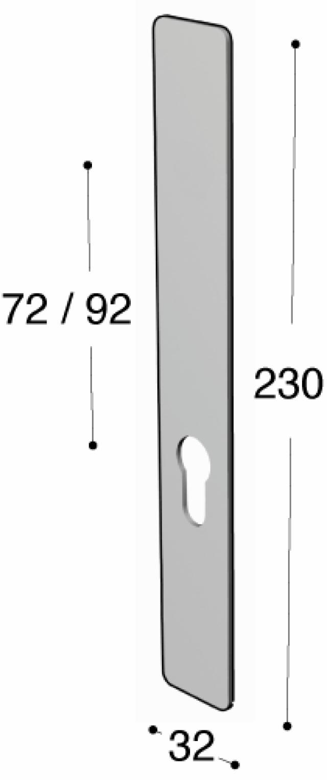 Ruko-Line smal profiel langbord EVO, verlengd, DIN c: 72mm