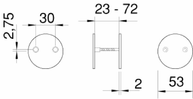 Ruko Blindrosetten für M5-Schrauben C:30 rostfrei