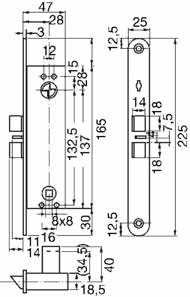 Assa lock box 13585h w/tin (520431)