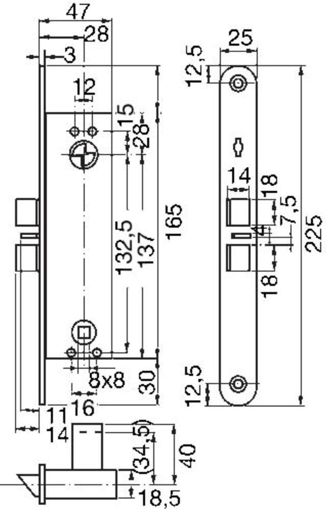 Assa Schließfach 1362 vu/zinn (520434)