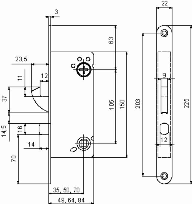 Assa Schließkasten anschließen 710/35 V (520333)