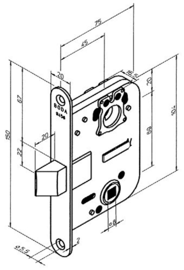 Boda intermediate door lock 9456 h (935004)