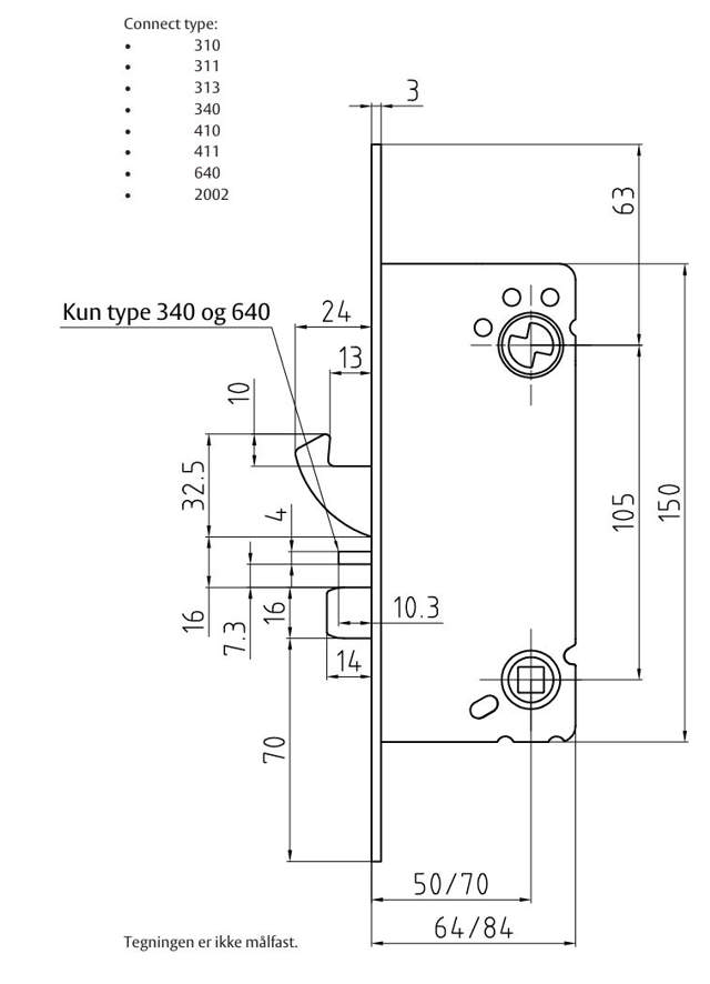 Assa-Schließbox Connect 310/35h rückwärts. (968330)