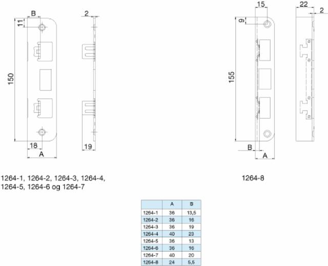 Assa eindplaat Connect 1264-1 plan (968958)