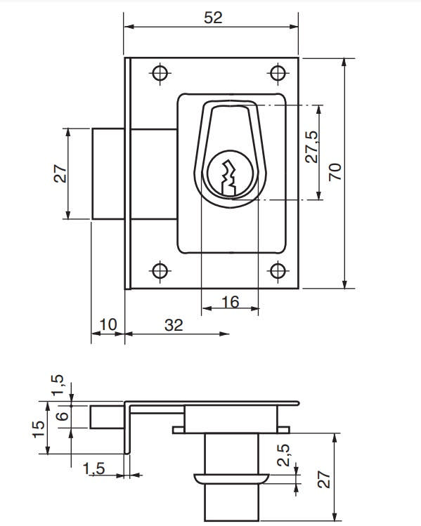 Ruko Möbelschloss RD1612 H D1200