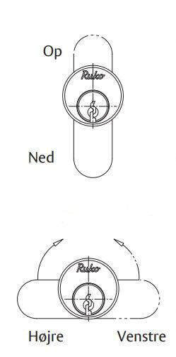 Ruko RD1607 Briefkastenschloss Messing rechts